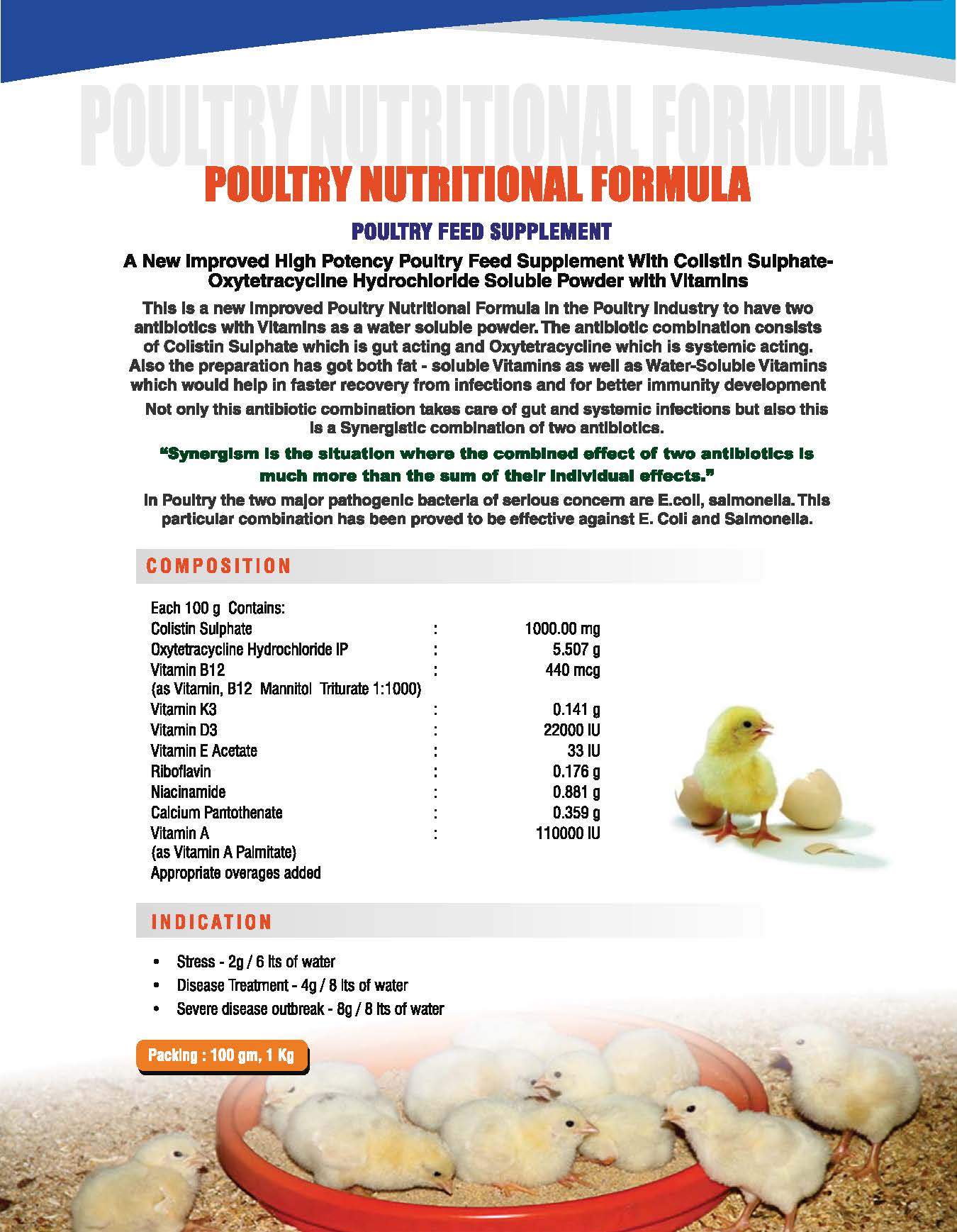 Poultry Nutritional Formula - Indian Drugs & Vitamins